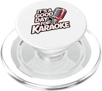 Karaoke Good Day Singing Music Microphone Night Vocal Singer PopSockets PopGrip for MagSafe