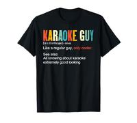 Karaoke Guy Retro Singing Party Bar Microphone Music Lovers T-Shirt