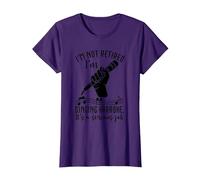 Karaoke I'm Not Retired Singing Microphone Karaoke Singer T-Shirt, Women, Purple, Small