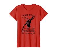 Karaoke I'm Not Retired Singing Microphone Karaoke Singer T-Shirt, Women, Red, Large