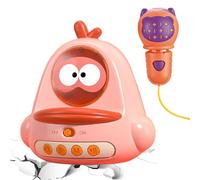 Karaoke Kids Microphone - Kids Chick Shaped Karaoke Machine Cartoon Microphone Toys,Handheld Baby Early Learning Singing Microphone Toy For All Smartphones
