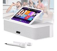 Karaoke Machine, 14-inch Touchscreen Sound System with 2 Wireless Microphones, Lyrics Display, Portable Media Player, Bluetooth, HDMI Output, Recording