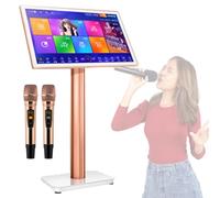 Karaoke Machine,19.5/22 Inch Touch Screen Phone App Control Cloud Download Songs Karaoke System with Wireless Microphone, KTV Singing Karaoke Player for Home Party (22inch 1TB)