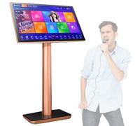 Karaoke Machine, 22 Inch Karaoke Equipment, 4K HD Capacitive Touch Screen, 27 Languages, for Bar Home Party (Black 4TB)