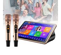Karaoke Machine, All-in-one KTV Singing Karaoke Play with 18.5 inch LED Capacitive Touch Screen and Professional Wireless Microphone, Cloud Update Download Songs,8TB