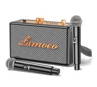 Karaoke Machine for Adults,2 Wireless Microphones for Karaoke Speaker, Portable Microphone and Speaker Support Four-Channel Microphone Expansion for Home Party,Picnic,Car,Indoor/Vintage Gifts