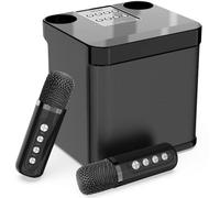 Karaoke Machine for Adults and Children, Fullife Portable Bluetooth PA Speaker System, Singing Machine with 2 Wireless Microphones, TF/USB, AUX Input, Home Party, Meeting