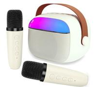 Karaoke Machine for Kids & Adults, Girls Boys Teens Karaoke Machine with 2 Wireless Microphone, Colored Lights,Gifts for 3-6, 7, 8, 9, 10-18 Year Old Families Birthday Party Gift