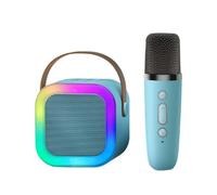 Karaoke Machine for Kids Adults, Portable Bluetooth Mini Karaoke Microphone Singing Speaker with 1/2 Wireless Mic and Light, Toys for All Smartphones,Birthday, Home Party (C)