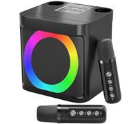 Karaoke Machine for Kids Adults - Portable Bluetooth Speaker with 2 Wireless Microphones, Singing Machine for Party, Birthday Gifts for Girls Boys Ages 4, 5, 6, 7, 8,9,10,11, 12+ Years Old