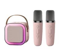 Karaoke Machine for Kids, Portable Karaoke Machine,Wireless Karaoke Speaker with LED Lights and 2 Wireless Microphones | Singing Speaker with Microphone, Karaoke Machine for Fest