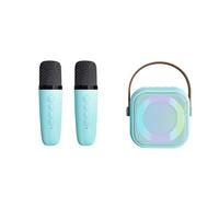 Karaoke Machine For Kids Small Bluetooth-compatible Loudspeaker With 2 Microphones Karaoke With LED Light Bluetooth-compatible With Professional