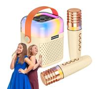 Karaoke Machine for Kids | Wireless Singing Audio with 2 Microphones | Karaoke Machine Toy - for Stage Office Patio Backyard Outdoor Party Meeting Home Performance