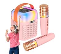 Karaoke Machine for Kids | Wireless Singing Audio with 2 Microphones | Outdoor Karaoke Speaker - for Patio Backyard Outdoor Backyard Party Meeting Home Stage Performance