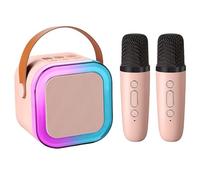 Karaoke Machine for Kids with 2 Microphones, Girls Toys Portable Kids Karaoke Machines for with LED Party Lights, Bluetooth Speaker Birthday Gifts for Kid, For Adults and Girls Boys Age 3-12 Year Old