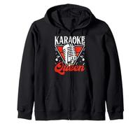 Karaoke Machine Funny Karaoke Mic Music Makers Singers Zip Hoodie