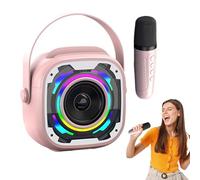 Karaoke Machine, Microphone Speaker Combo, Portable Outdoor Boombox, Handheld Subwoofer, Singing Device for All Smartphones Connectivity