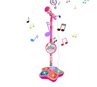 Karaoke Machine Microphone Stand for - Portable Singing Toy | Interactive Musical Activity Device | Five Lights Stage Effect Audio Playtime Entertainment Gift Anni