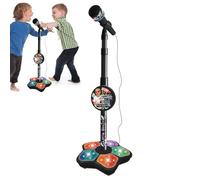 Karaoke Machine - Microphone with Stand, Karaoke Machine for Les, Adjustable Height Singing Toy, Child Microphone Toy, Sturdy and Durable Singing Game for L