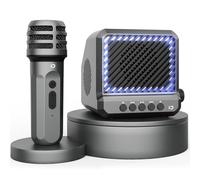 Karaoke Machine, Mini Karaoke Player with Wireless Mic, Portable Bluetooth Mini Speaker with Wireless Microphones, Karaoke Microphone with PA System