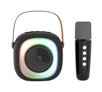 Karaoke Machine, Portable Bluetooth Karaoke Speaker with Wireless Microphone for Kids and Adults Birthday Gifts for Girls Boys Family Home Party (Black)