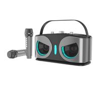 Karaoke Machine, Portable Karaoke System for Adults, Bluetooth Speaker with 2 Wireless Microphones, Party Box with LED Lights for Family Reunions/Outdoor Camping