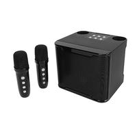 Karaoke Machine, Speaker Sonic Engine Fast Transmission Hi-Fi Sound Quality with 2 Wireless Microphones for Indoor Outdoor Parties (Black)