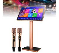 Karaoke Machine, Touch Screen Phone App Control Cloud Download Songs All in One Karaoke with Reverb Wireless Microphone, KTV Karaoke Player for Family Home Bar Party,19.5inch-4TB