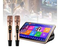 Karaoke Machine, Touch Screen Phone Remote & App Control Cloud Download Songs All in One Karaoke Player Equipment with Wireless Mic, KTV Singing Karaoke Player, 26 Languages,8TB