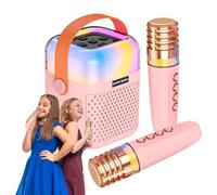Karaoke Machine, Wireless Audio Singing Machine with 2 Microphones, Musical Karaoke Toy for Stage Office Patio Garden Outdoor Parties Home Shows