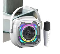 Karaoke Machine, Wireless Microphone Speaker, Handheld Singing Device Lights and Carry Handle, Portable Music Amplifier for Home, Party, Performance, Travel, Kids, Gathering