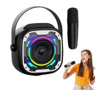 Karaoke Machine, Wireless Microphone Speaker, Handheld Singing Device White/Black/Pink Dynamic RGB Lights/Easy To Use For Conferences, Seminars, Party And Educational Events