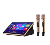 Karaoke Machine with 18.5'' Touch Screen, DSP Reverb Microphone, Octa-core Chip, 1TB to 6TB Capacity for Home, KTV, Camping