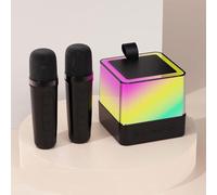 Karaoke Machine with 2 Microphones, Karaoke Set with Portable Bluetooth 5.3 Speaker with Led Light & HD Sound PA System for Adults & Kids, Suitable for Most Devis