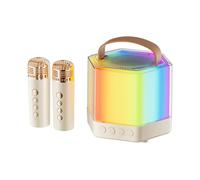 Karaoke Machine With 2 Microphones | Portable Karaoke Speaker - RGB Lighting 2 Wireless Mics Karaoke Speaker Set For Enhanced Party Atmosphere