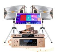 Karaoke Machine with 2 Wireless Microphones & Speakers, AI intelligent voice song request&27 Languages, for Home Party, Street Performances, Birthday, Graduation Ceremony, Square Dance
