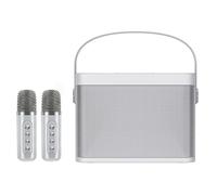 Karaoke Machine with 2 Wireless Microphones | Wireless Speaker with Bass and Treble Adjustment - 8 Hour Long Lasting Playback Supplies for Party, Office, Home Phone