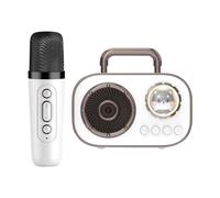 Karaoke Machine with Microphones Double Mike Connection Rechargeable Long