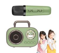 Karaoke Machine with Microphones - Wireless Karaoke Machine with 2 Microphone - Long Battery Life Rechargeable Audio Supplies with Double Mic Connection for Cafes Restaurants