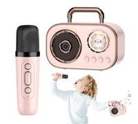 Karaoke Machine with Microphones - Wireless Speaker with Microphone,Rechargeable Long Battery Life Double Mic Connection Audio Supplies for Home Dining Room Cafes Restaurant