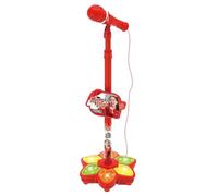Karaoke Machine with Stand Microphone Gift for Girls Boys (Red)