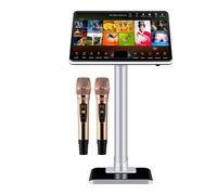 Karaoke Machine with Touch Screen, Built-in DSP Reverb Microphone, Voice Song Request, App Control, Supports 20 Languages
