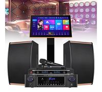 Karaoke Machine with Touch Screen, Wireless Microphone, Amplifier, AI Voice Cloud Song Download for Home KTV Entertainment