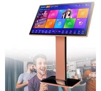 Karaoke Machine with Wireless Microphone, AI Smart Voice Control, 20 Languages Switch, Power Amplifier Function for Home and Bar Entertainment