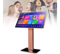Karaoke Machine With Wireless Microphone, Karaoke Equipment AI Smart Voice Control Power Amplifier Function Phone App Control for Family, Bar, Party,500G