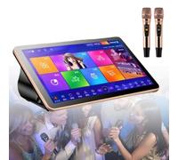 Karaoke Machine with Wireless Microphone, Touch Screen, AI Voice Control, Amplifier for Home Entertainment