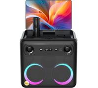 Karaoke Machines for Adults With 10.1' Karaoke Screen and Lyrics Display, Professional Karaoke PA System, 2 Self-Charging Microphones, 300W Peak Power, 4 DJ Lights, Karaoke Speaker for Any Occasion