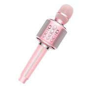 Karaoke Microphone Bluetooth Wireless Mic Portable Singing Machine With Duet Sing/Record/Play/Reverb Adult/Kid Gift For Home KTV(Pink)