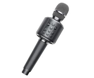 Karaoke Microphone Bluetooth Wireless Mic Portable Singing Machine With Duet Sing/Record/Play/Reverb Adult/Kid Gift For Home KTV(Grey)