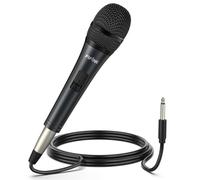 Karaoke Microphone,Fifine Dynamic Vocal Microphone for Speaker,Wired Handheld Mic with On and Off Switch and14.8ft Detachable Cable-K6
